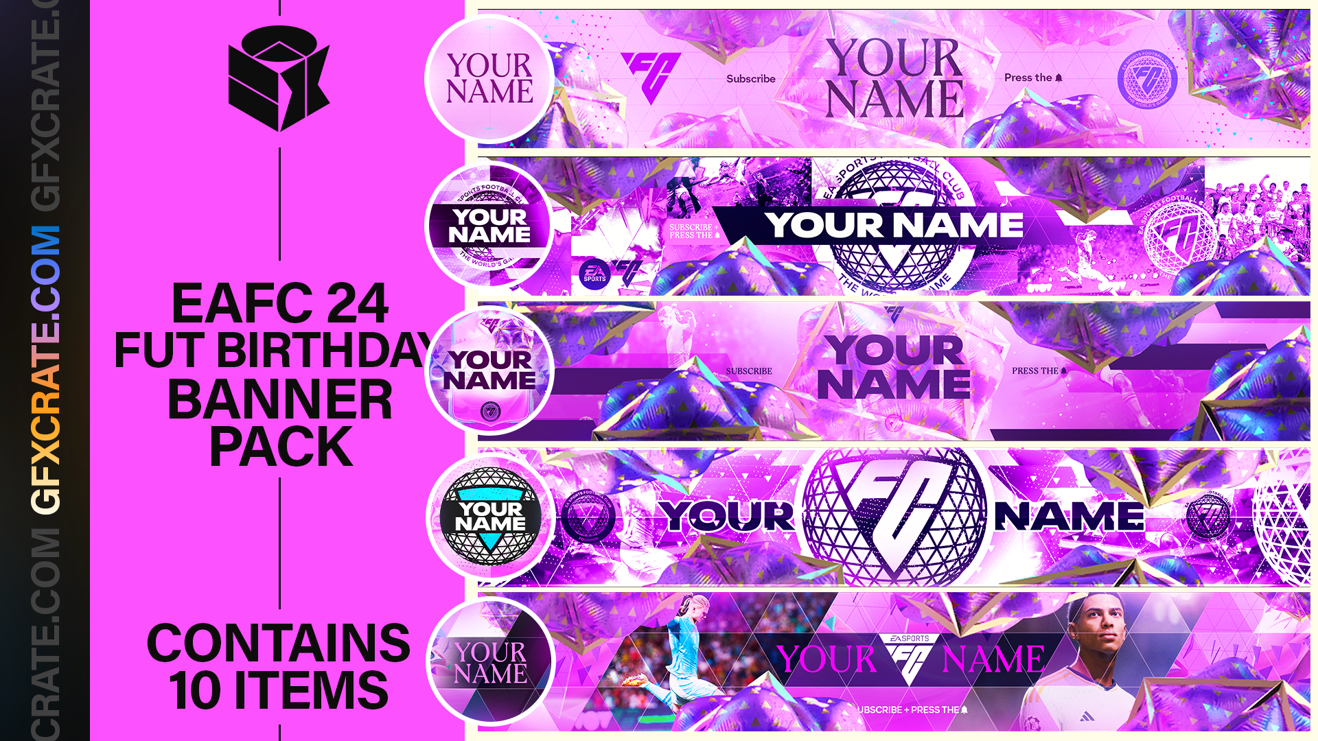 EA FC 24 FUT Birthday YouTube Banner & Logo Pack