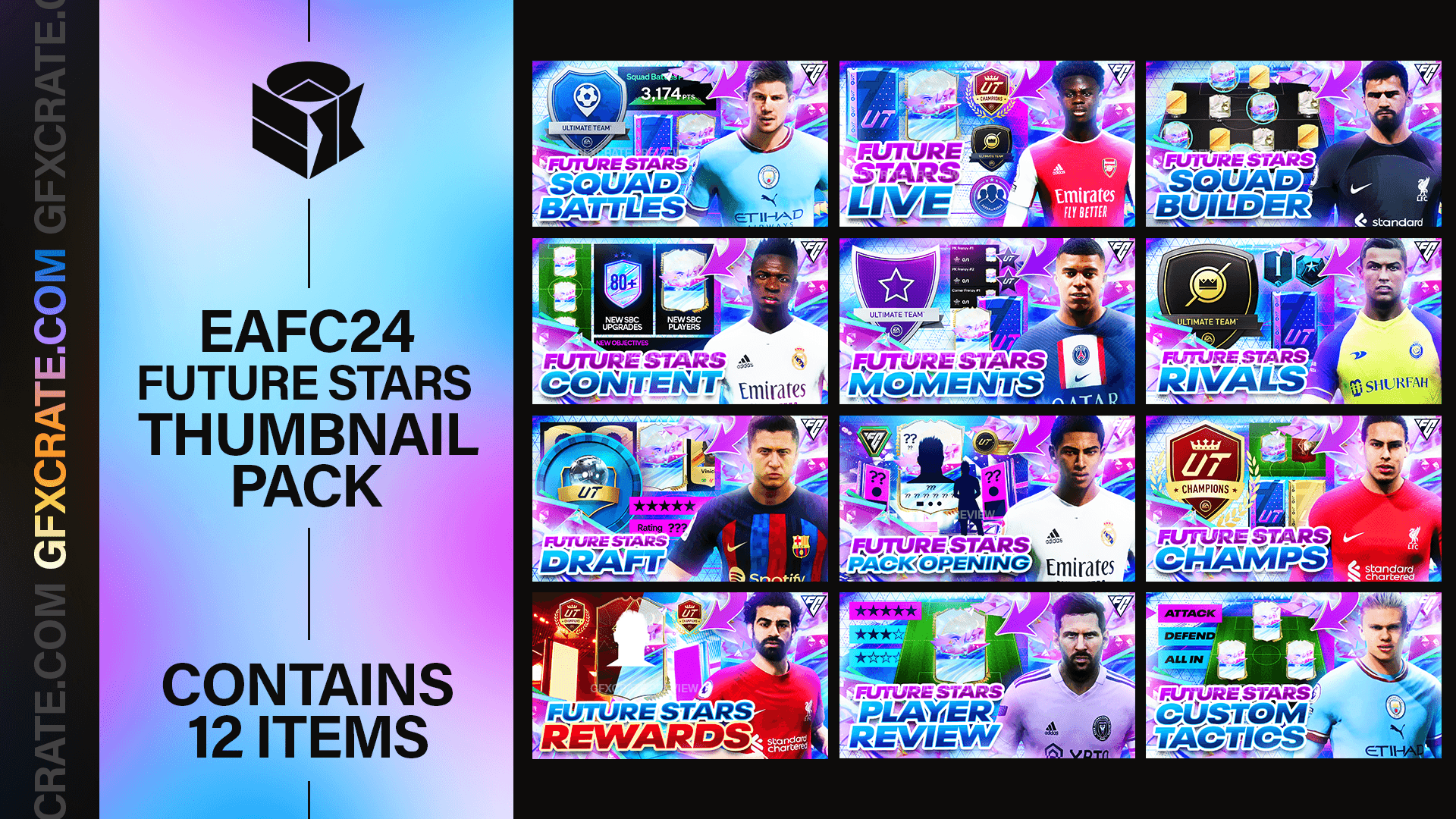 EA FC 24 Future Stars YouTube Thumbnail Pack - GFXCRATE