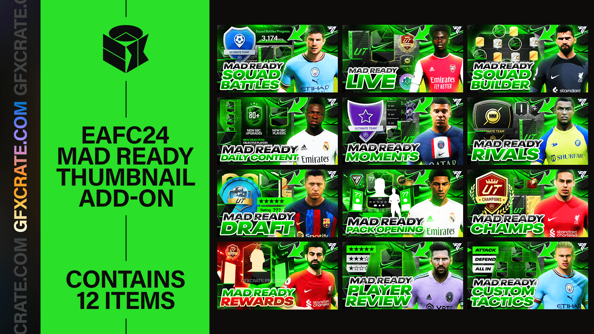 EAFC 24 Mad Ready YouTube Thumbnail Pack - GFXCRATE