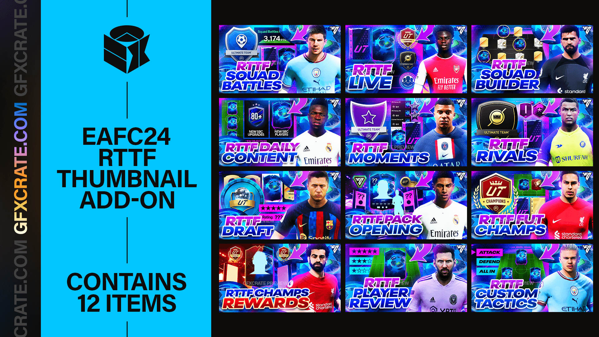 EAFC 24 RTTF YouTube Thumbnail Pack - GFXCRATE