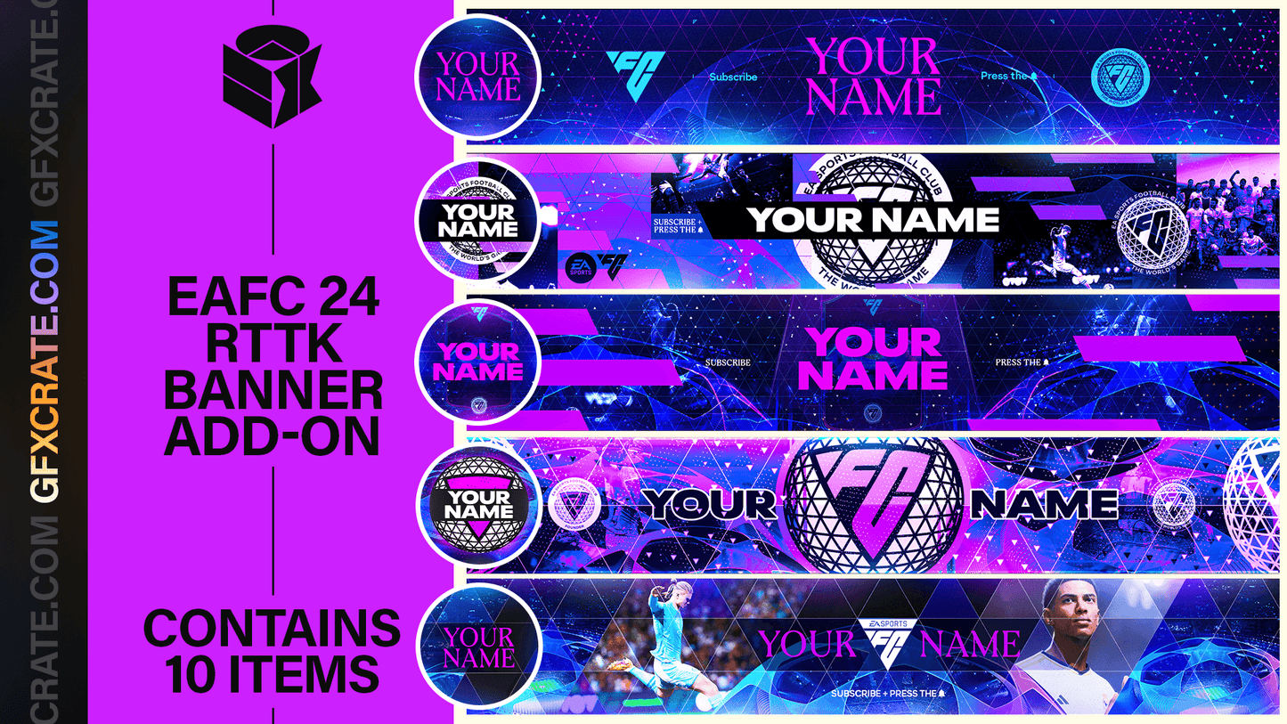 EAFC 24 All Promos YouTube Banner and Logo Everything Pack (250+ Banners/Logos)
