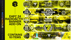 EAFC 24 Radioactive YouTube Banner & Logo Pack - GFXCRATE
