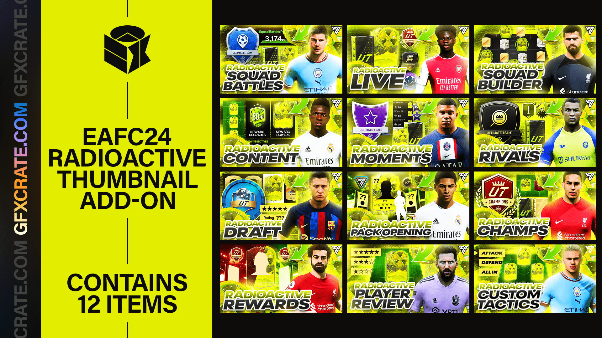 EAFC 24 Radioactive YouTube Thumbnail Pack - GFXCRATE