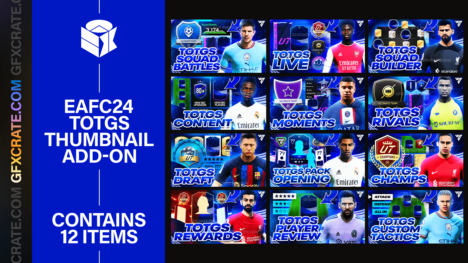 EAFC 24 TOTGS YouTube Thumbnail Pack - GFXCRATE