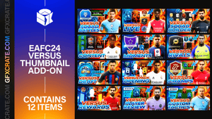 EAFC 24 Versus YouTube Thumbnail Pack - GFXCRATE