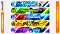 Fortnite Thumbnail Pack containing 10 YouTube Banner and Logo Templates