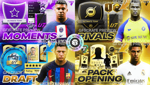 FC 24 Fully Editable YouTube Thumbnail Pack (FIFA 24) - GFXCRATE