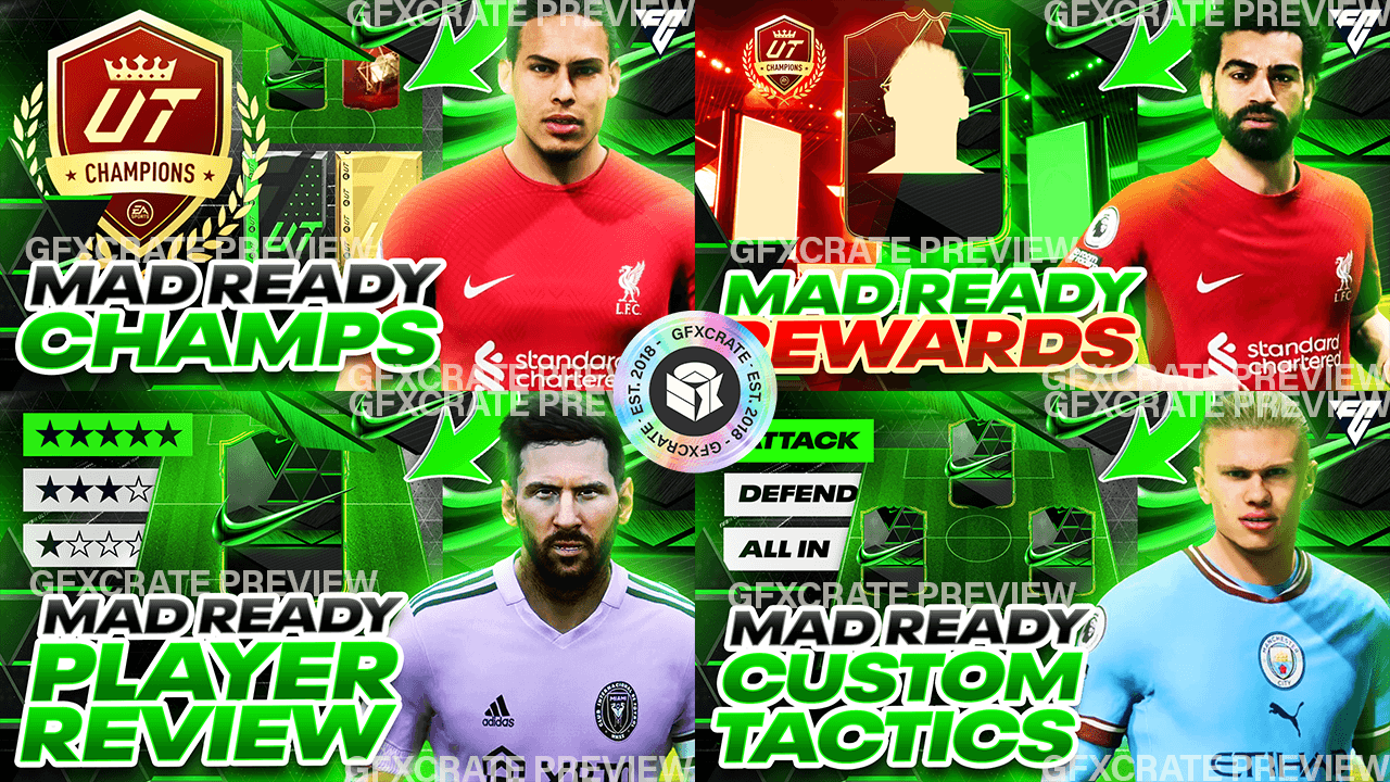 EAFC 24 Mad Ready YouTube Thumbnail Pack - GFXCRATE