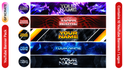 YouTube Fully Editable Banner and Logo Templates Pack 2