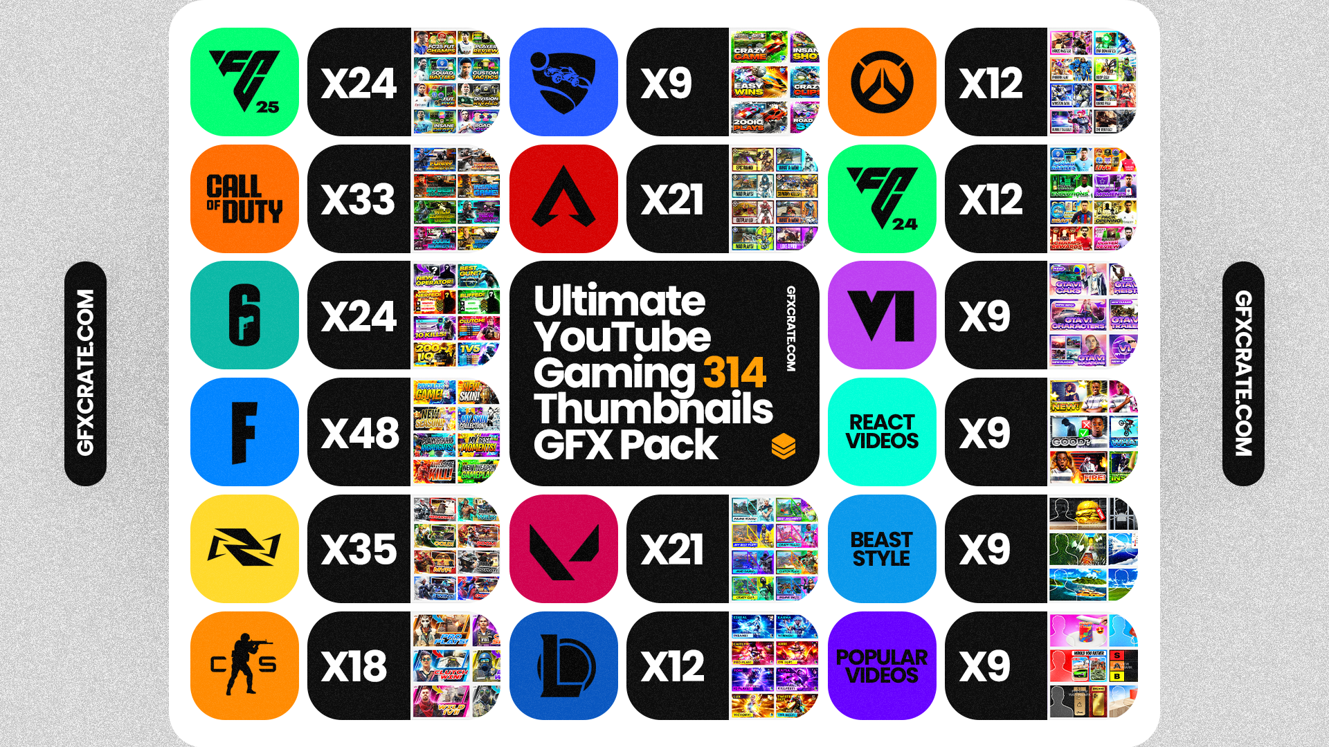 Ultimate YouTube Gaming Thumbnail Pack 1