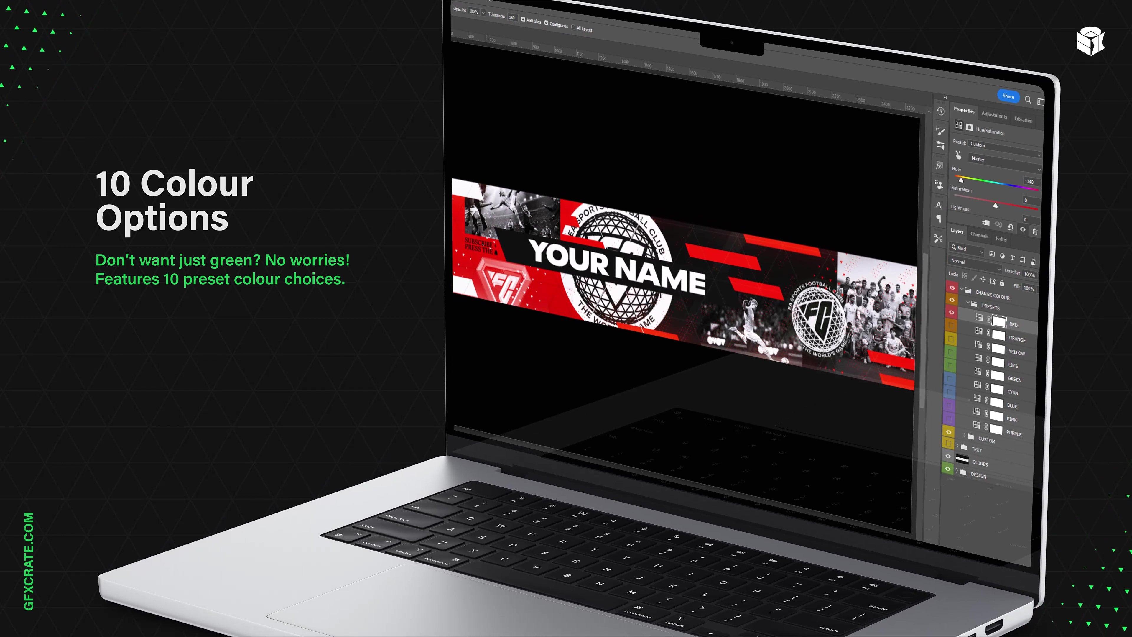 FC 24 Fully Editable YouTube Banner & Logo Pack (FIFA 24) - GFXCRATE