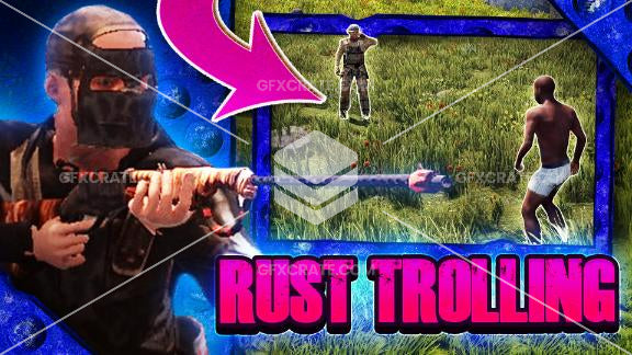 Drippy Rust Thumbnail Rust Fully Editable YouTube Thumbnail Pack