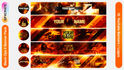 Black Ops 6 Fully Editable YouTube Banner + Logo Pack (Call of Duty BO6)