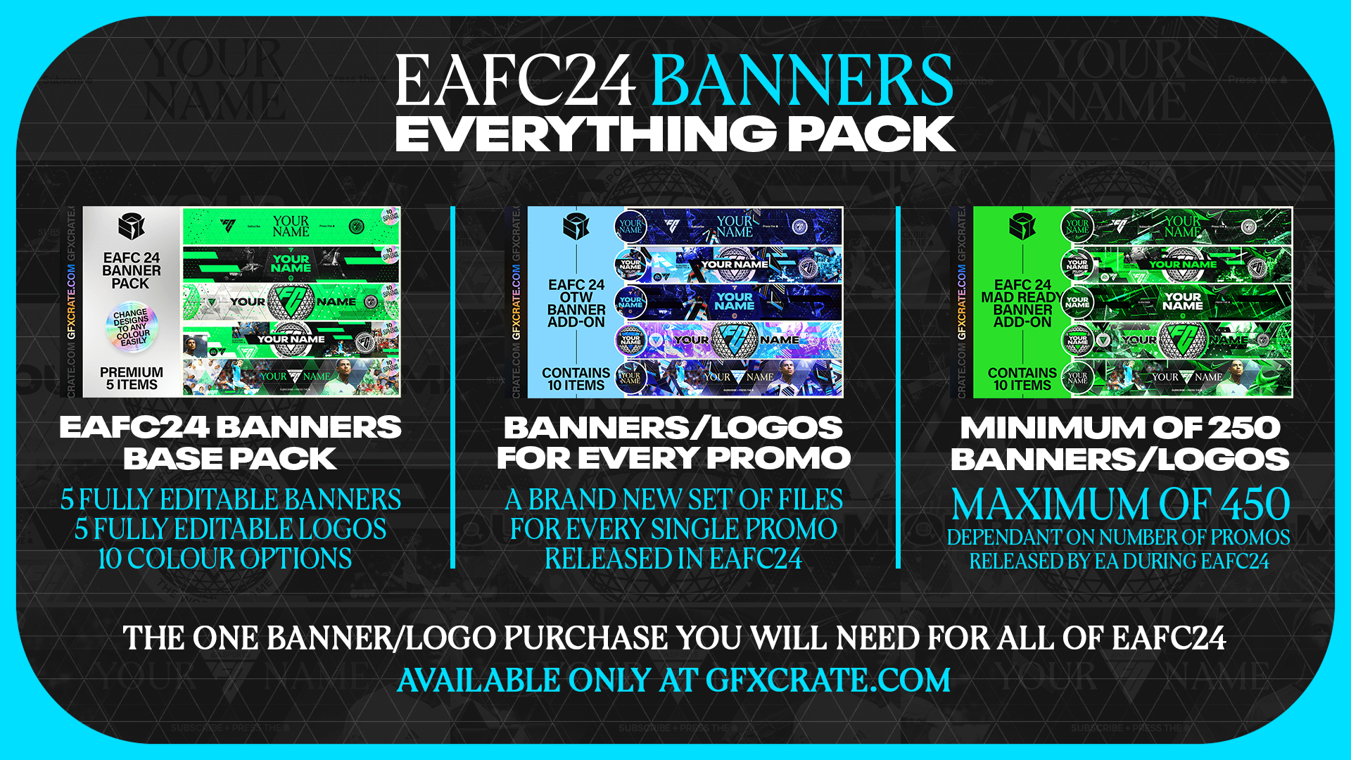 FC 24 All Promos YouTube Banner and Logo Everything Pack (250+ Banners/Logos) - GFXCRATE