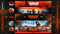 Battlefield 6 (BF6) Fully Editable YouTube Banner + Logo Pack