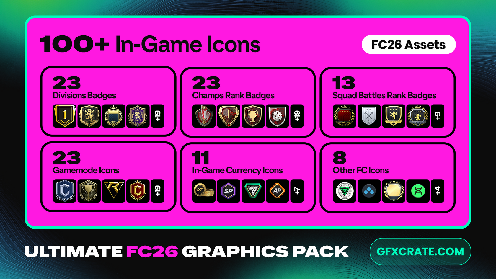 FC26 Ultimate Graphics Pack - 2,000+ GFX Assets for Designers/Creators