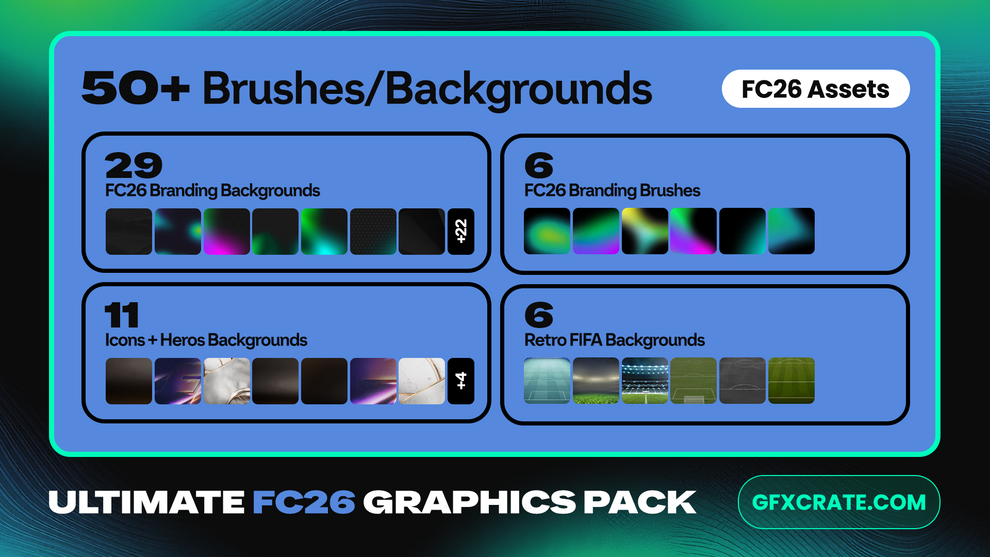 FC26 Ultimate Graphics Pack - 2,000+ GFX Assets for Designers/Creators