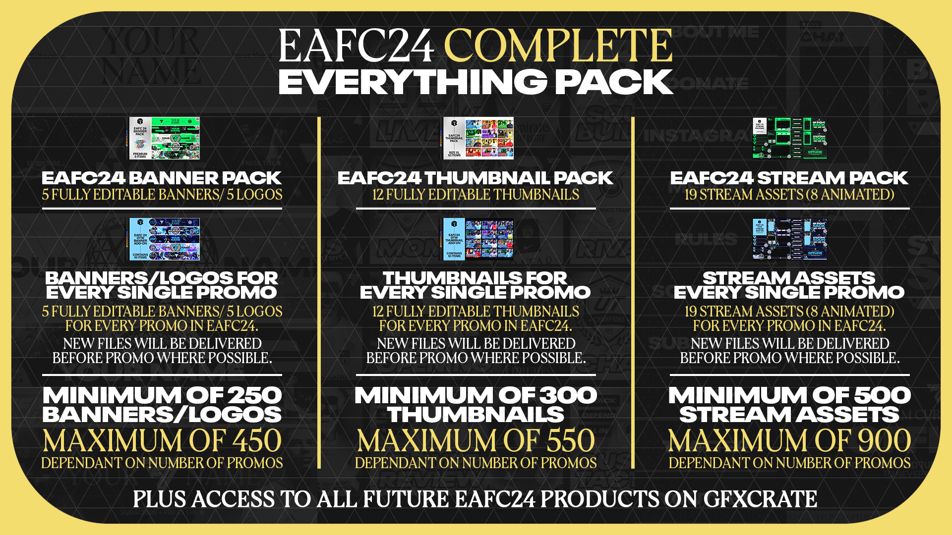 FC 24 All Promos Complete Everything Pack (1000+ Items) - GFXCRATE