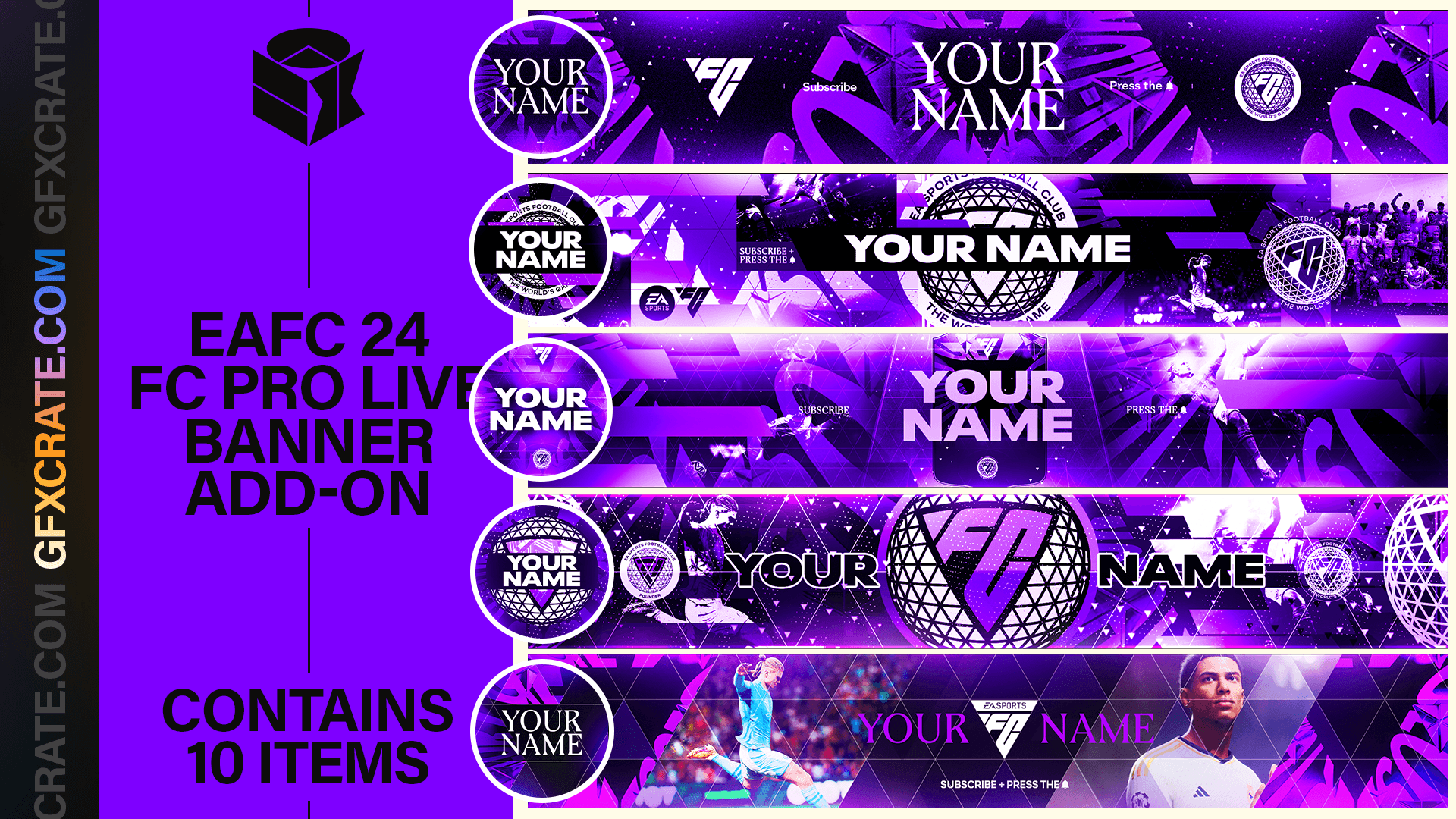 EAFC 24 FC Pro Live YouTube Banner & Logo Pack