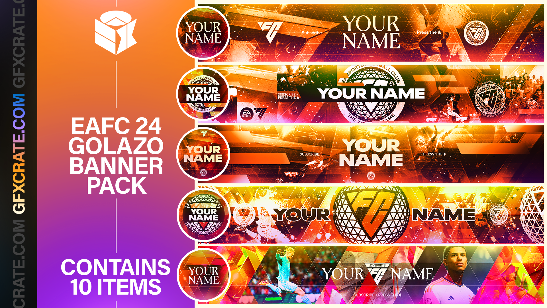 EA FC 24 Golazo YouTube Banner & Logo Pack