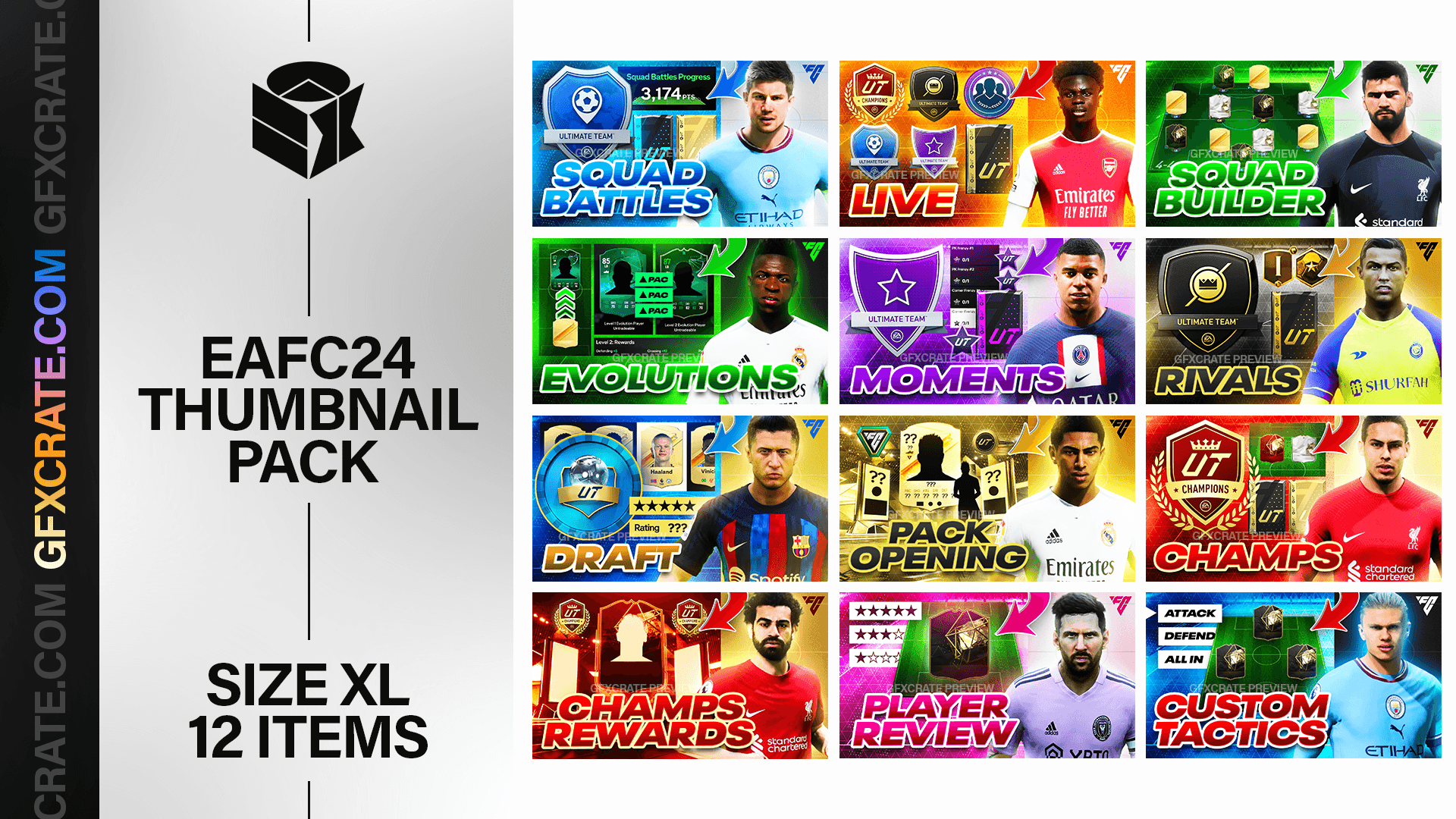 FC 24 All Promos YouTube Thumbnail Everything Pack (300+ Thumbnails) - GFXCRATE