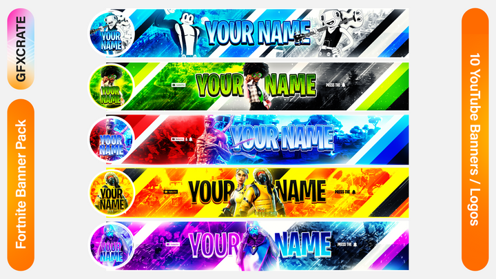 Fortnite Fully Editable YouTube/Twitch/Kick Template Packs