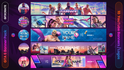Grand Theft Auto 6 (GTA VI) Fully Editable YouTube Banner + Logo Pack