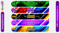 Gaming Channel Fully Editable YouTube Banner & Logo Pack