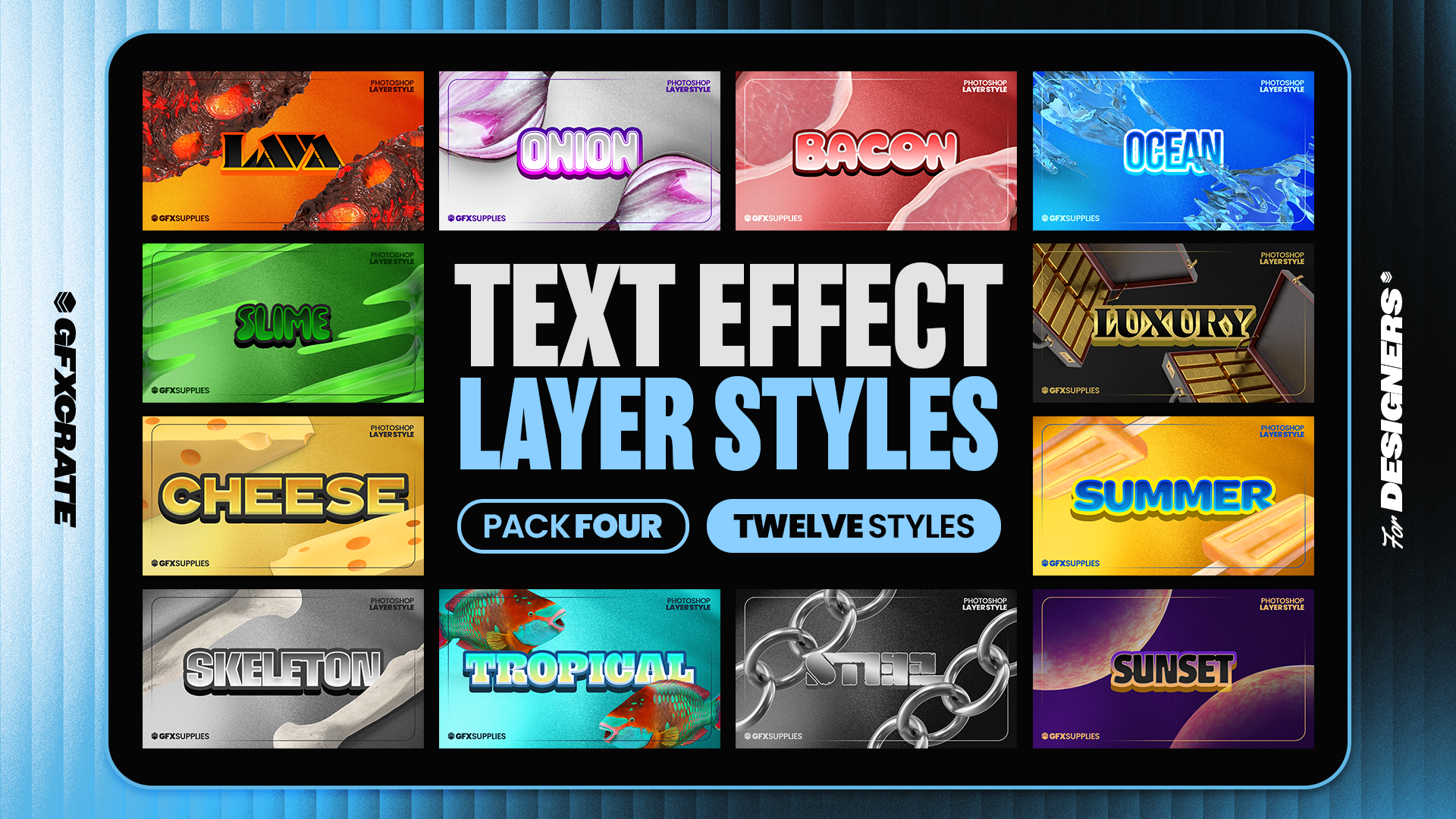 Photoshop Assets Bundle - Over 150 Layer Styles, Textures and Effects
