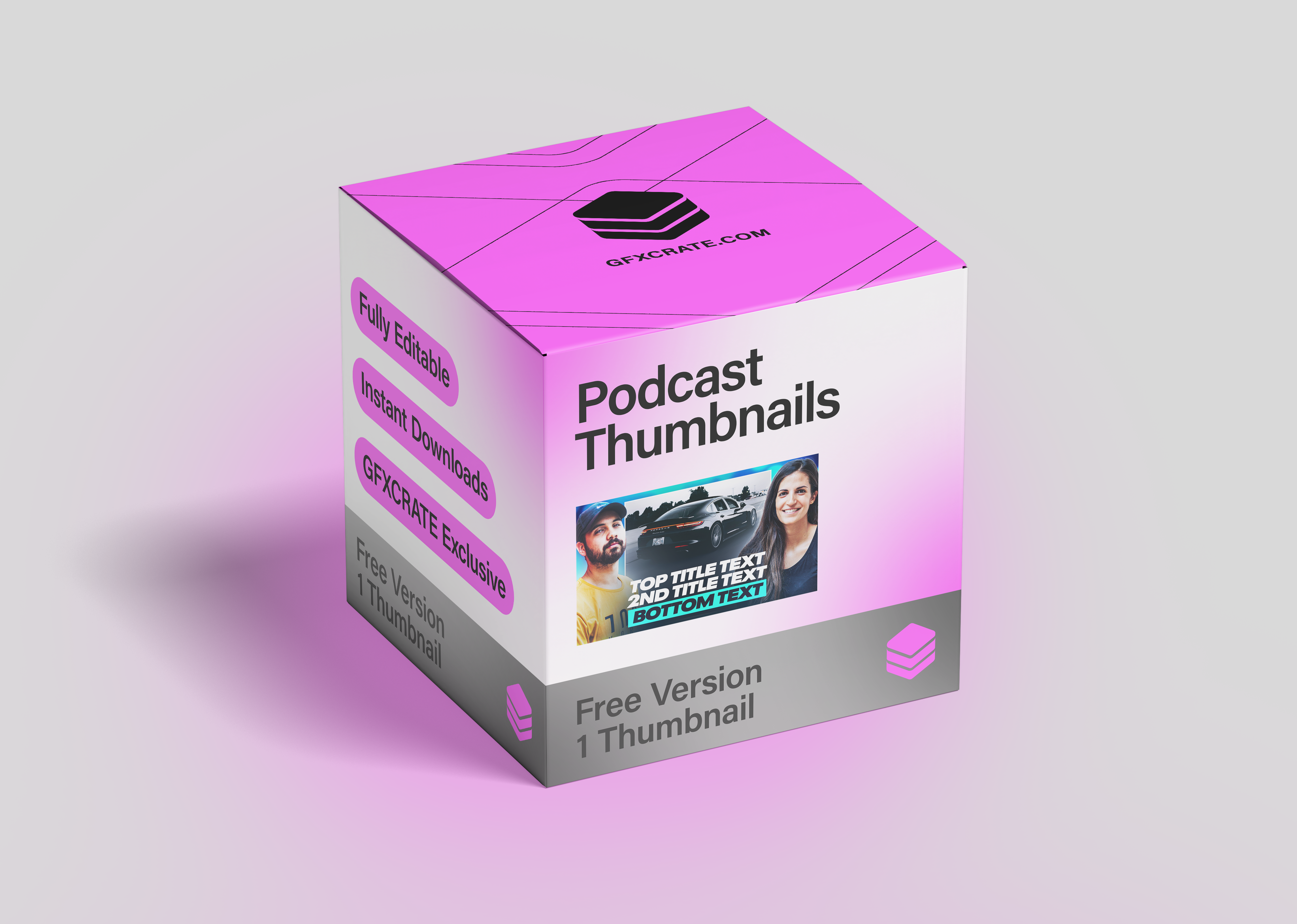 Podcast Free Editable YouTube Thumbnail Template