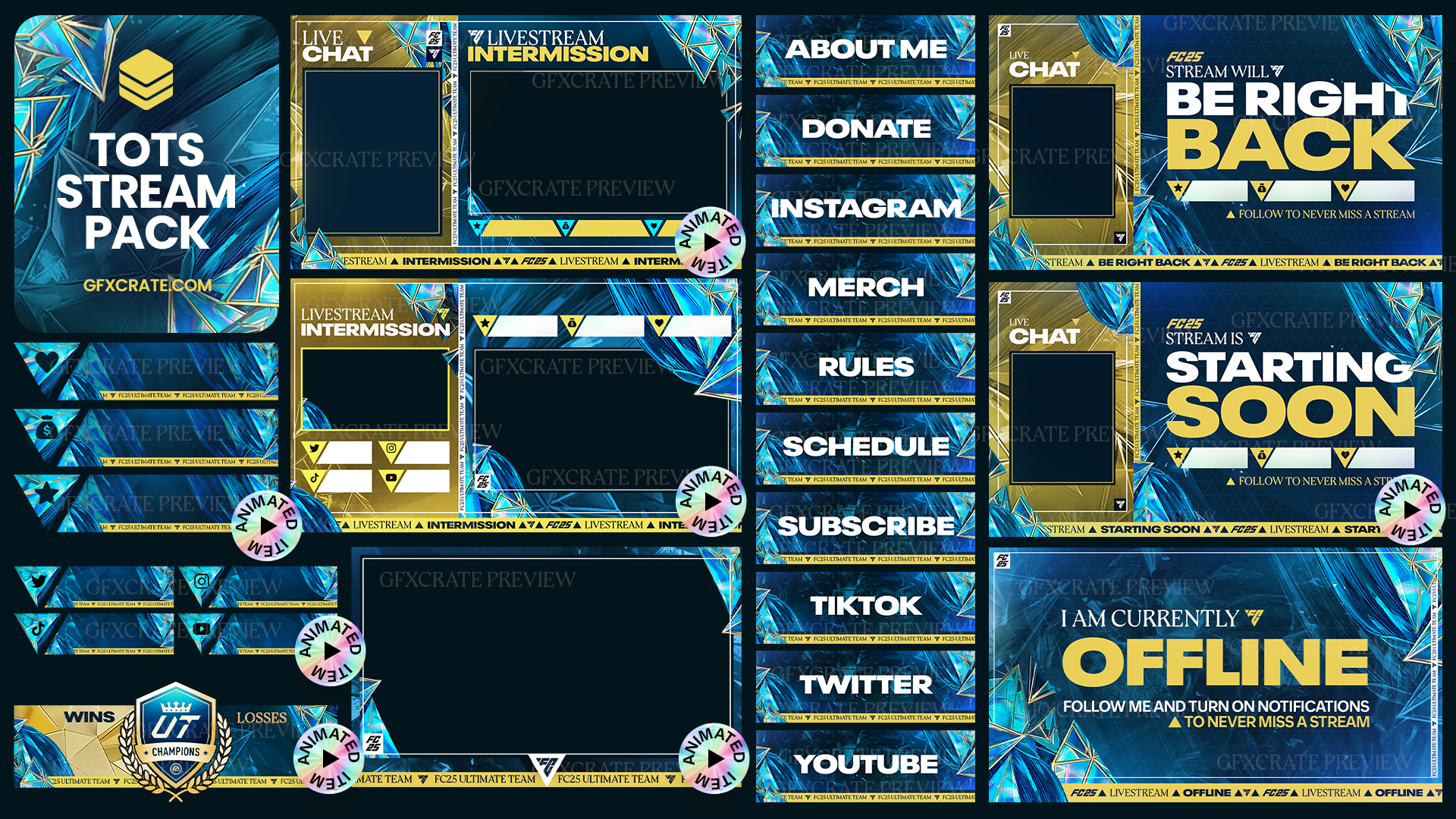 FC 25 Team of the Season Livestream Overlay and Branding Pack