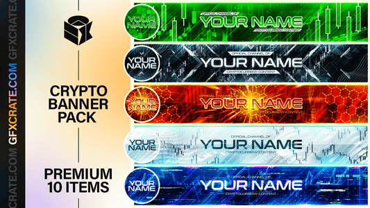 Fully Editable YouTube Crypto Banner Pack (2023 Version)